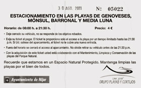 Ticket de estacionamiento